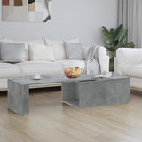Vidaxl salontafel 150x50x35 cm bewerkt hout betongrijs