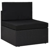 Vidaxl 2-delige loungeset poly rattan zwart
