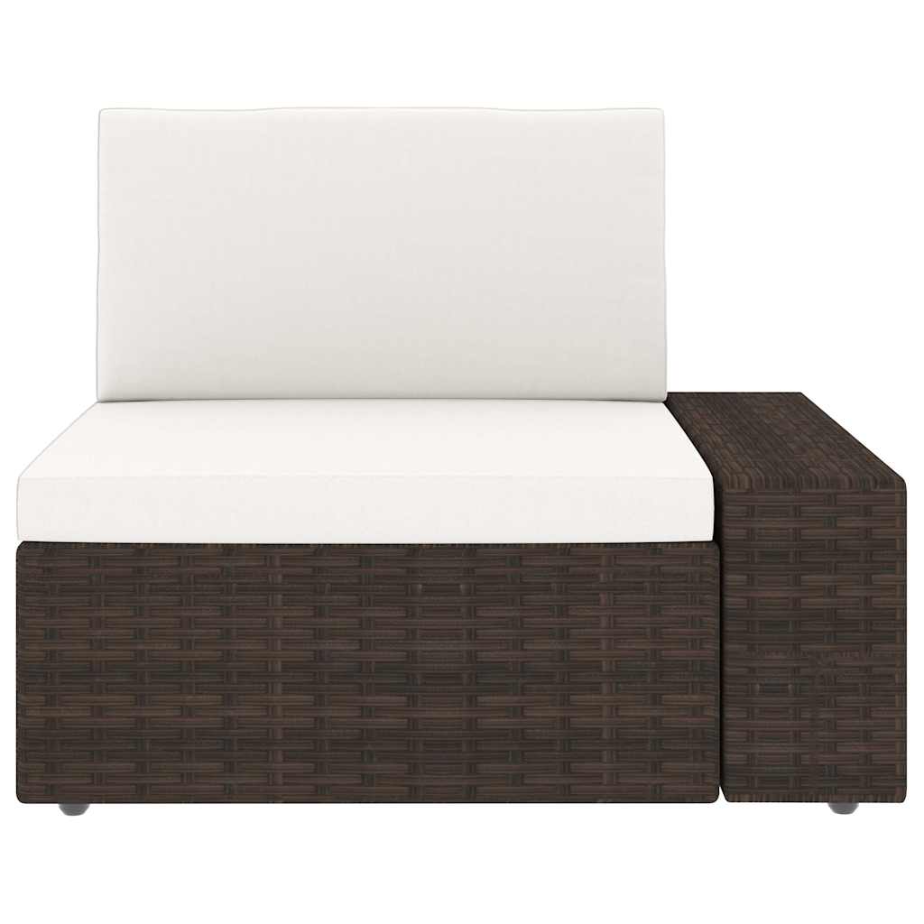 Vidaxl 3-delige loungeset poly rattan bruin