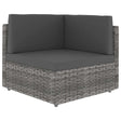 Vidaxl hoekbank sectioneel poly rattan grijs
