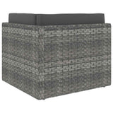Vidaxl hoekbank sectioneel poly rattan grijs