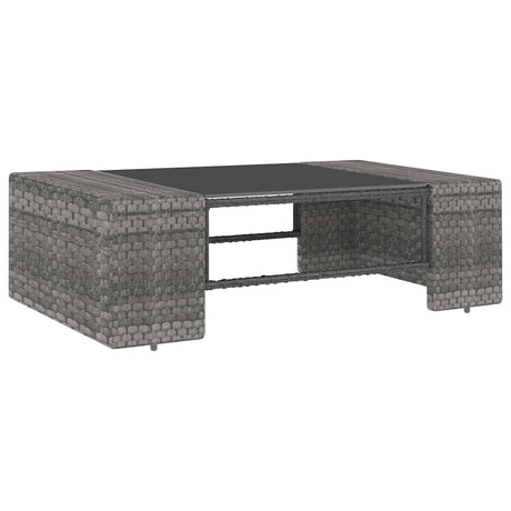 Vidaxl 3-delige loungeset poly rattan grijs