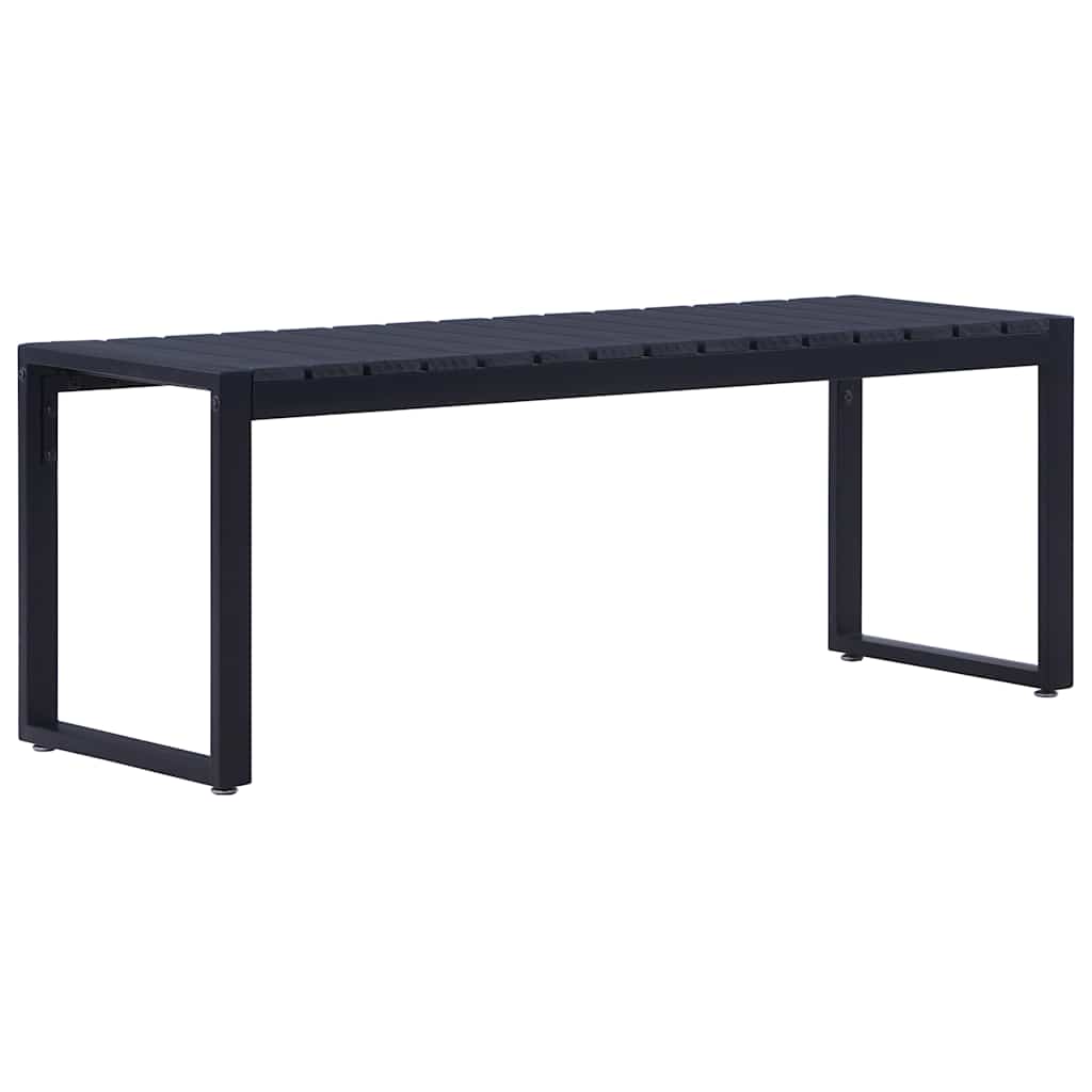 Vidaxl tuinbank 120,5 cm ps-plaat zwart
