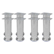 Vidaxl bankpoten 8 st rond 180 mm chroomkleurig