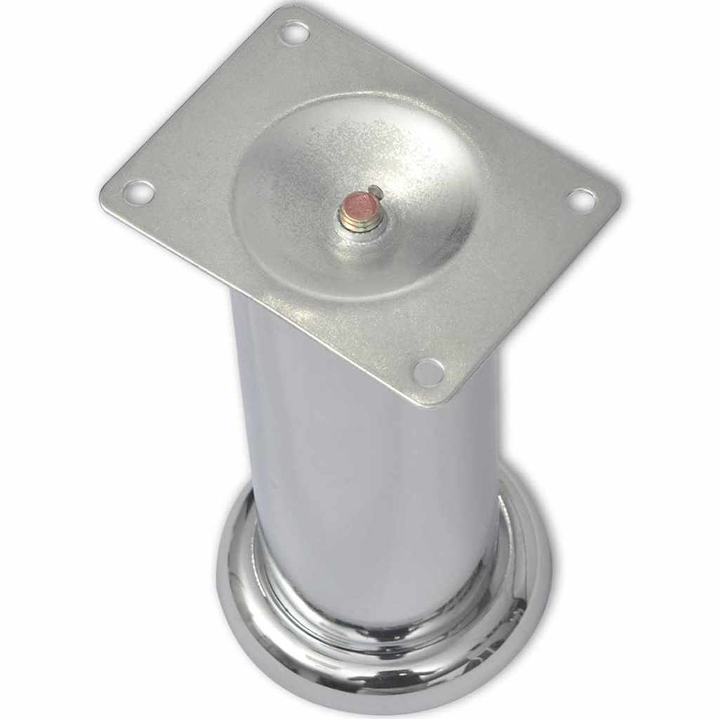 Vidaxl bankpoten 8 st rond 180 mm chroomkleurig