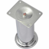 Vidaxl bankpoten 8 st rond 180 mm chroomkleurig