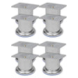 Vidaxl bankpoten 8 st rond 60 mm chroomkleurig