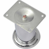 Vidaxl bankpoten 8 st rond 60 mm chroomkleurig