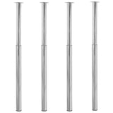 Vidaxl tafelpoten telescopisch 4 st 710-1100 mm chroomkleurig
