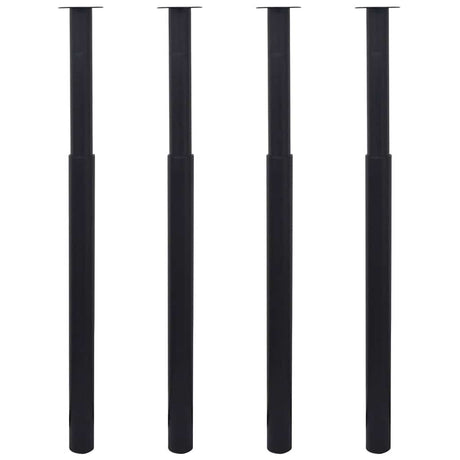Vidaxl tafelpoten telescopisch 4 st 710-1100 mm zwart