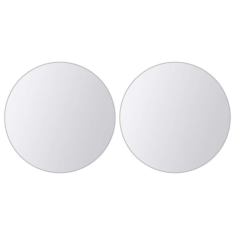 VidaXL 16 Stück Spiegelfliesen rundes Glas