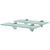 Vidaxl schappen zwevend 2 st 30x10 cm 8 mm glas