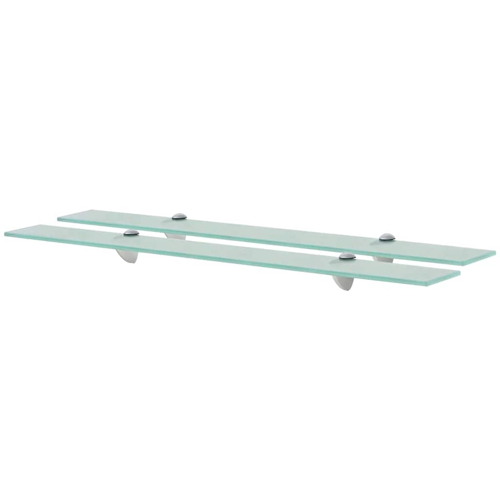 Vidaxl schappen zwevend 2 st 80x10 cm 8 mm glas