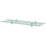 Vidaxl schappen zwevend 2 st 80x10 cm 8 mm glas