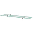 Vidaxl schappen zwevend 2 st 100x10 cm 8 mm glas
