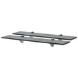 Vidaxl schappen zwevend 2 st 60x10 cm 8 mm glas