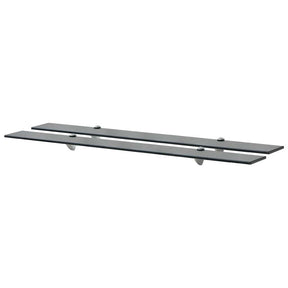 Vidaxl schappen zwevend 2 st 100x10 cm 8 mm glas