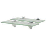 Vidaxl schappen zwevend 2 st 30x10 cm 8 mm glas