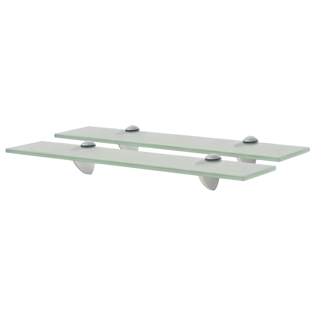 Vidaxl schappen zwevend 2 st 50x10 cm 8 mm glas