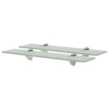 Vidaxl schappen zwevend 2 st 50x10 cm 8 mm glas