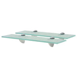 Vidaxl schappen zwevend 2 st 40x20 cm 8 mm glas