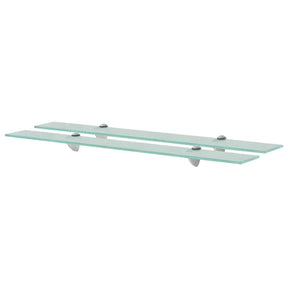 Vidaxl schappen zwevend 2 st 80x20 cm 8 mm glas