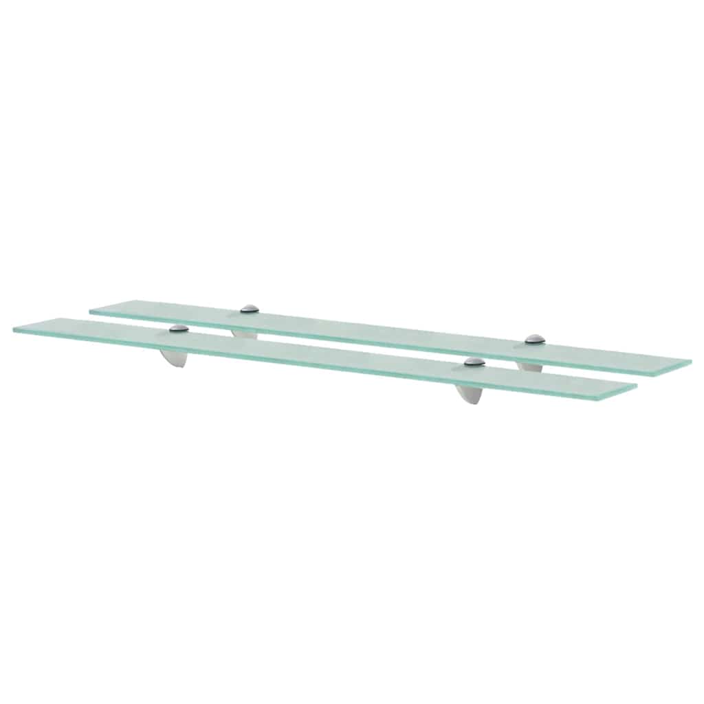 Vidaxl schappen zwevend 2 st 90x20 cm 8 mm glas