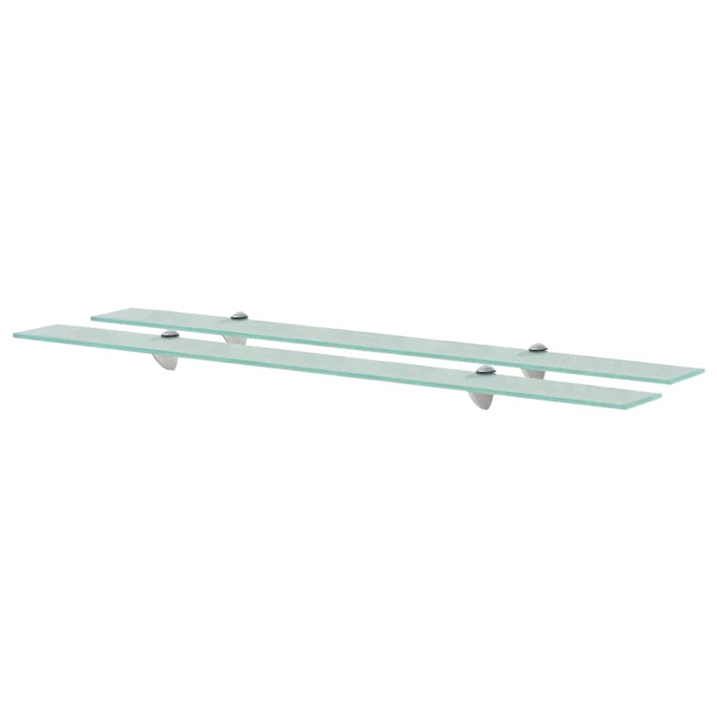 Vidaxl schappen zwevend 2 st 100x20 cm 8 mm glas