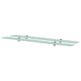 Vidaxl schappen zwevend 2 st 100x20 cm 8 mm glas