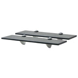 Vidaxl schappen zwevend 2 st 40x20 cm 8 mm glas