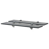 Vidaxl schappen zwevend 2 st 50x20 cm 8 mm glas