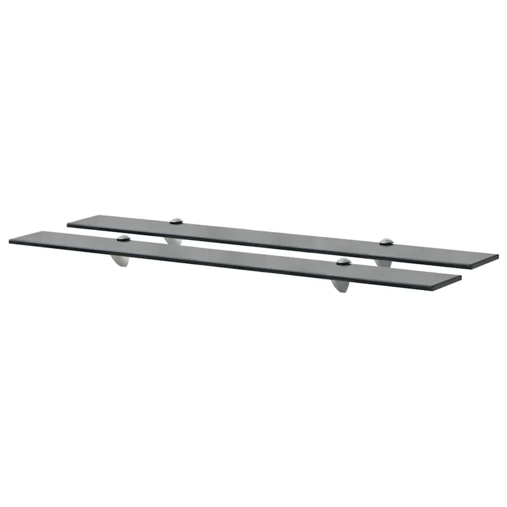 Vidaxl schappen zwevend 2 st 90x20 cm 8 mm glas