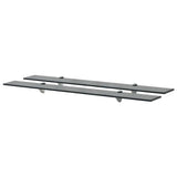 Vidaxl schappen zwevend 2 st 90x20 cm 8 mm glas