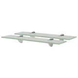Vidaxl schappen zwevend 2 st 50x20 cm 8 mm glas