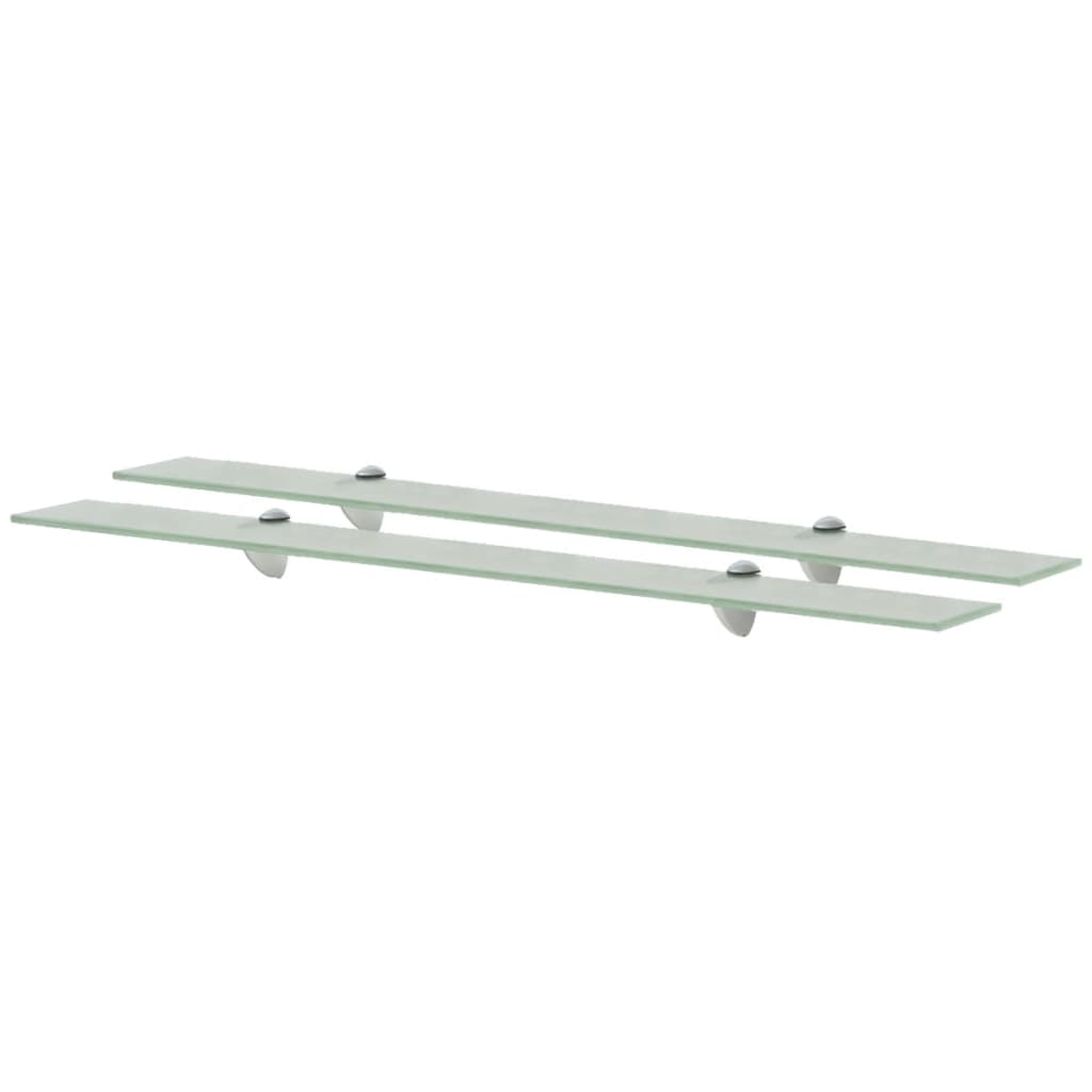 Vidaxl schappen zwevend 2 st 90x20 cm 8 mm glas