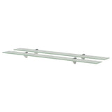 Vidaxl schappen zwevend 2 st 100x20 cm 8 mm glas