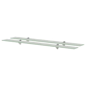 Vidaxl schappen zwevend 2 st 100x20 cm 8 mm glas