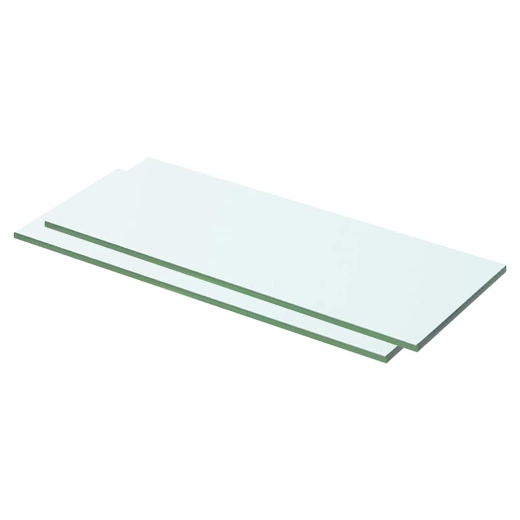 Vidaxl schappen 2 st 50x15 cm glas transparant