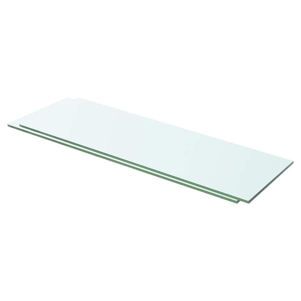 Vidaxl schappen 2 st 60x15 cm glas transparant