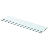 Vidaxl schappen 2 st 70x15 cm glas transparant
