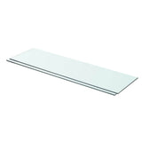 Vidaxl schappen 2 st 70x20 cm glas transparant