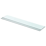 Vidaxl schappen 2 st 80x12 cm glas transparant