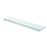 Vidaxl schappen 2 st 80x15 cm glas transparant