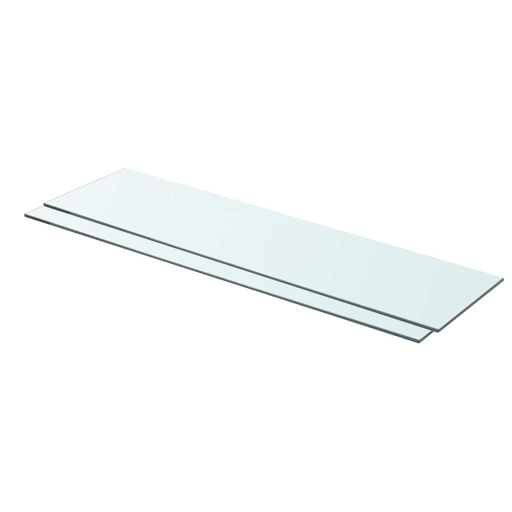 Vidaxl schappen 2 st 80x20 cm glas transparant