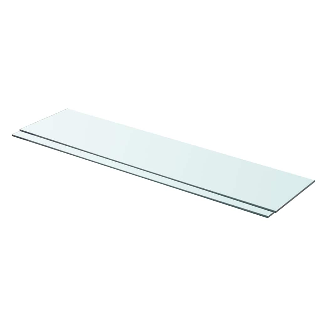 Vidaxl schappen 2 st 90x20 cm glas transparant