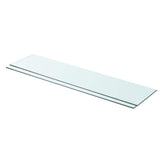 Vidaxl schappen 2 st 90x20 cm glas transparant