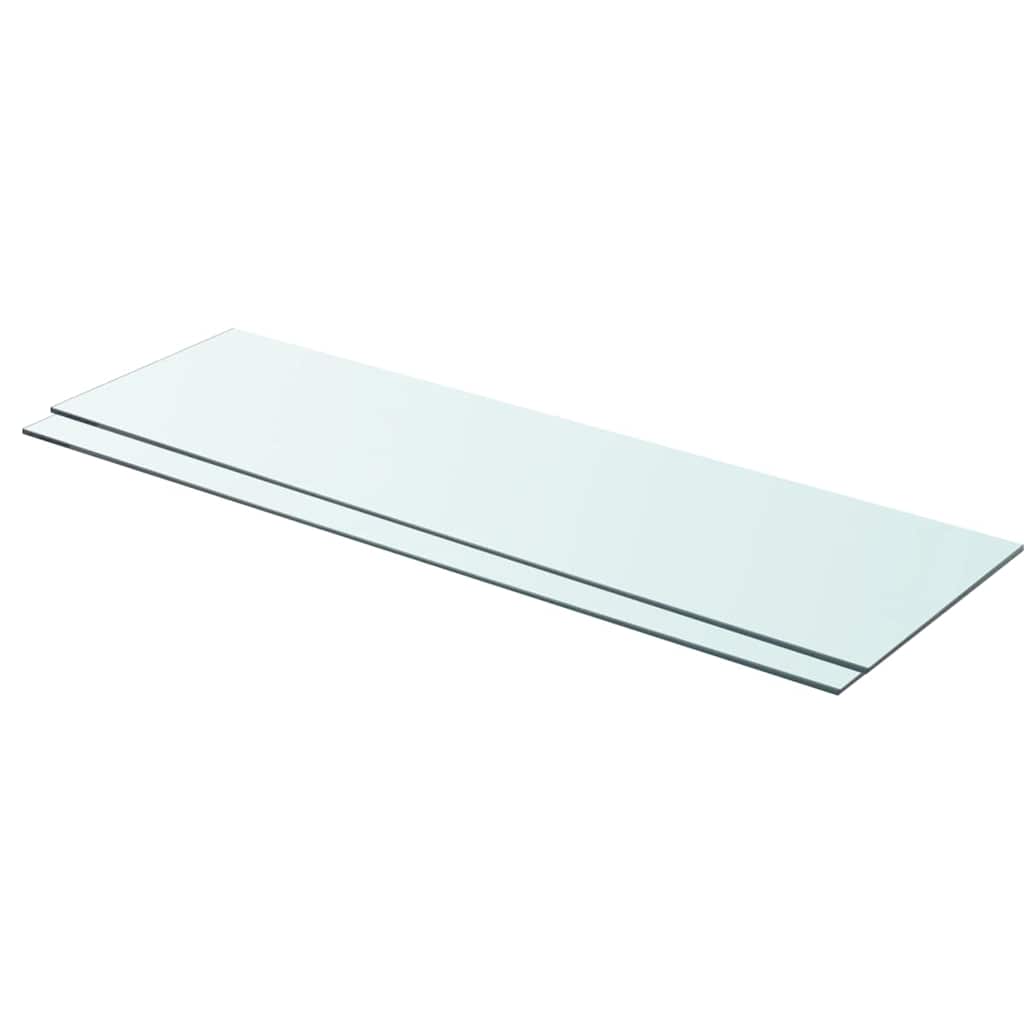 Vidaxl schappen 2 st 90x25 cm glas transparant