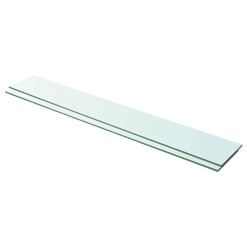 Vidaxl schappen 2 st 100x15 cm glas transparant
