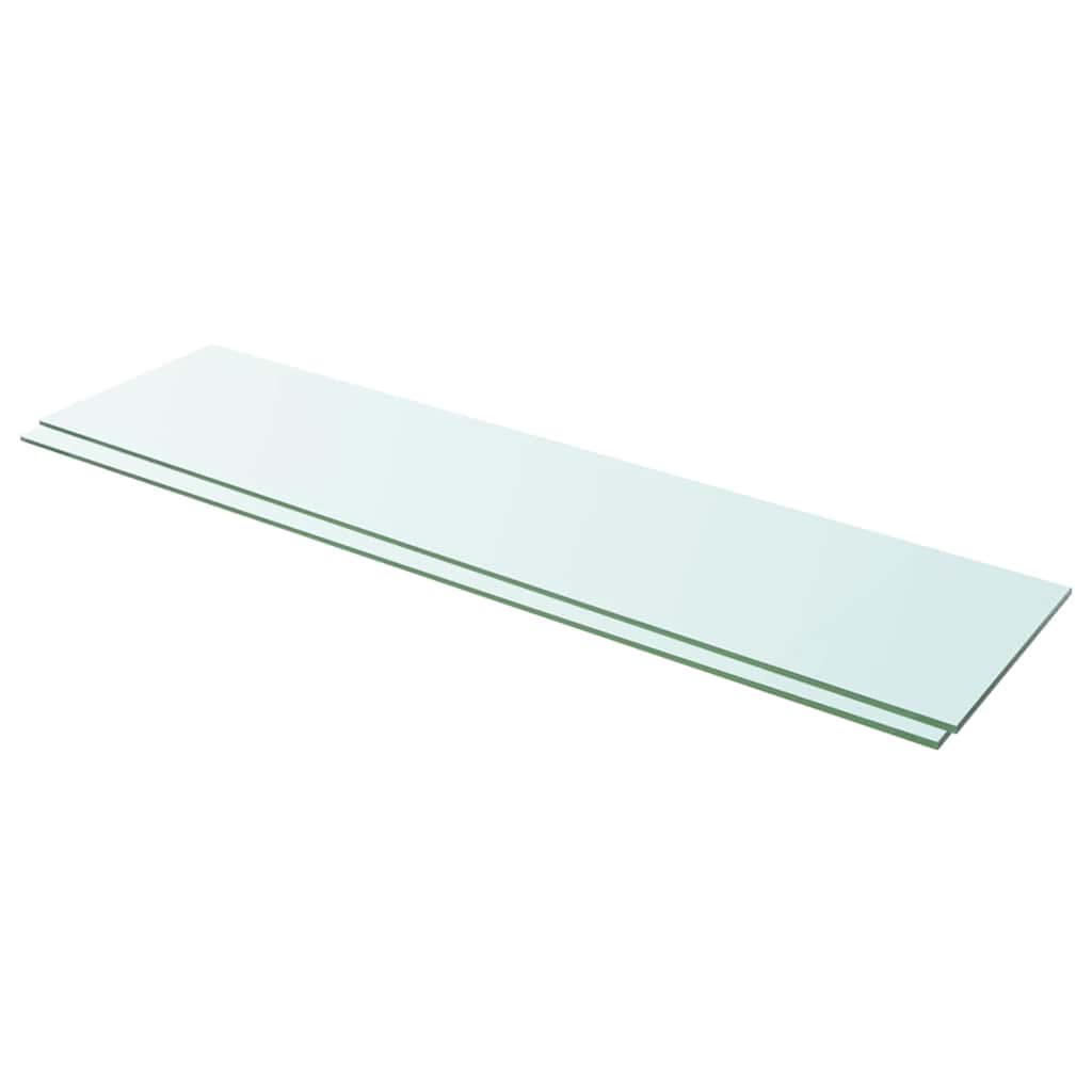 Vidaxl schappen 2 st 100x25 cm glas transparant