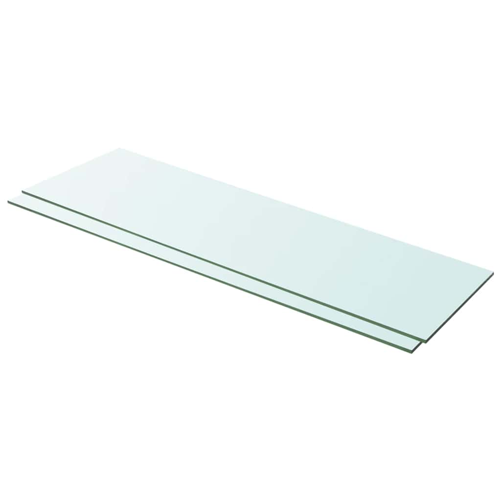 Vidaxl schappen 2 st 100x30 cm glas transparant